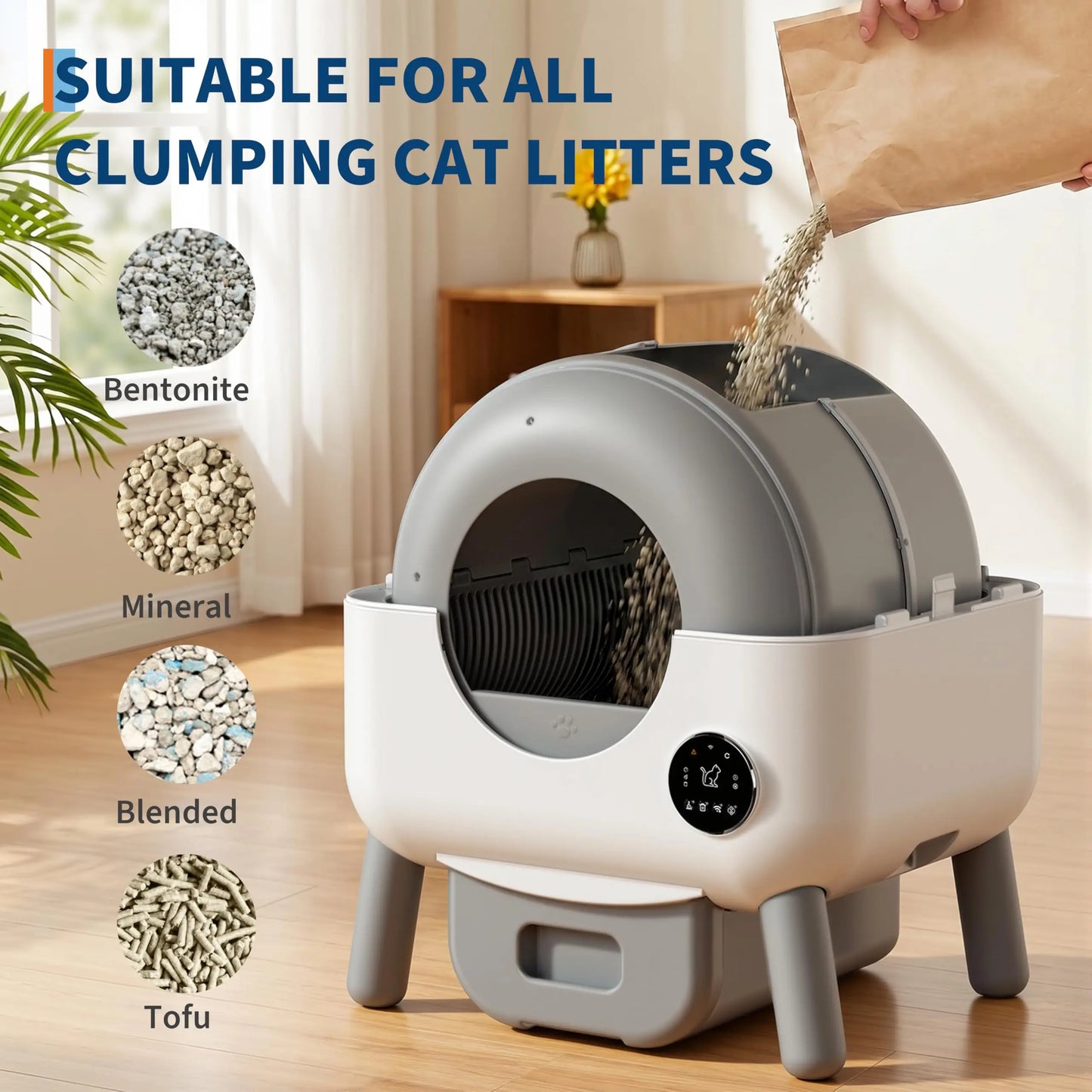 Automatic Self Cleaning Cat Litter Box By Hmiss App Controlled