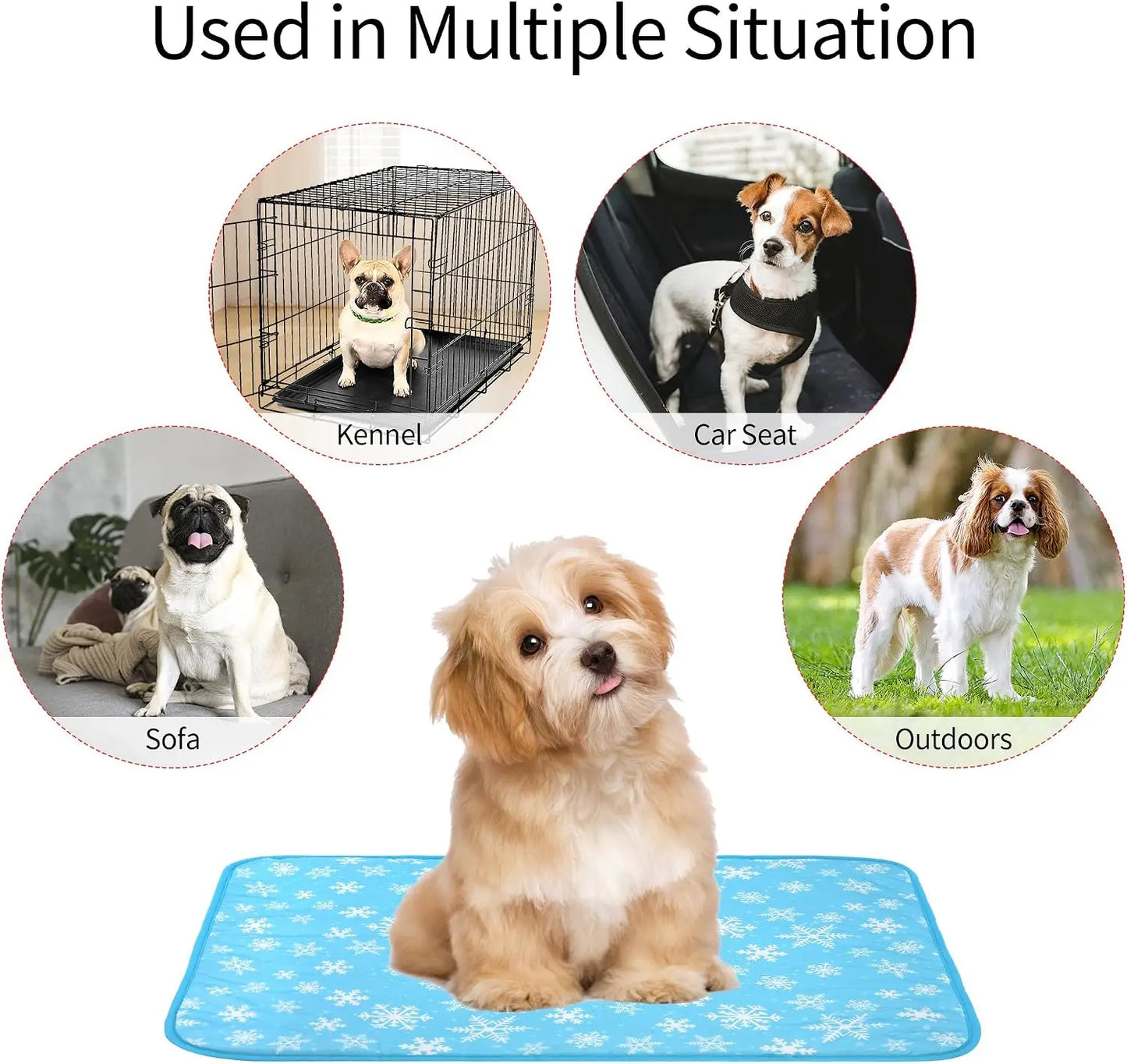 Summer Pet Cooling Mat Snowflake Cushion