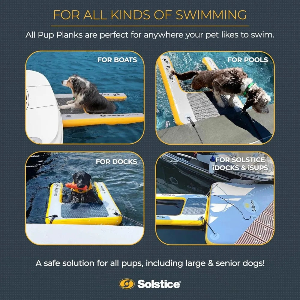 Solstice Inflatable Pup Plank Dog Water Ramp For Boats