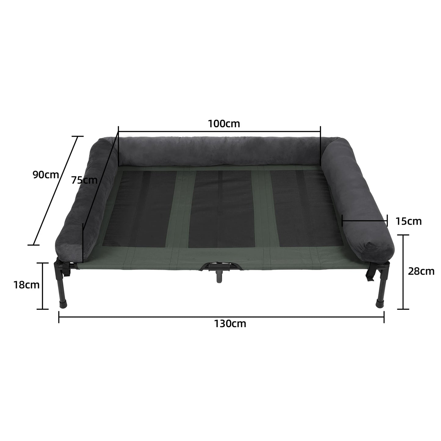 BINGOPAW Elevated Pet Lounger Bed for Dogs and Cats