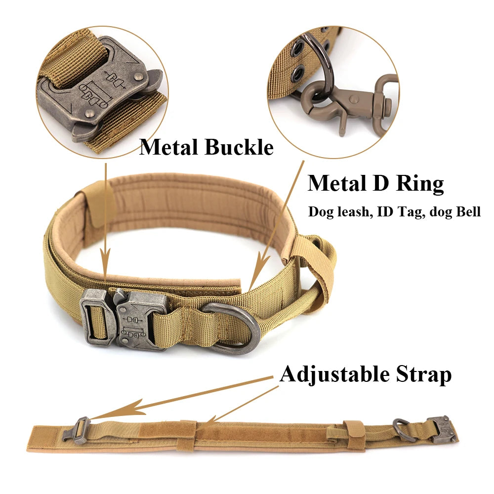 PETRAVEL Dog Training Collar Adjustable Tactical Collar and Leash Set