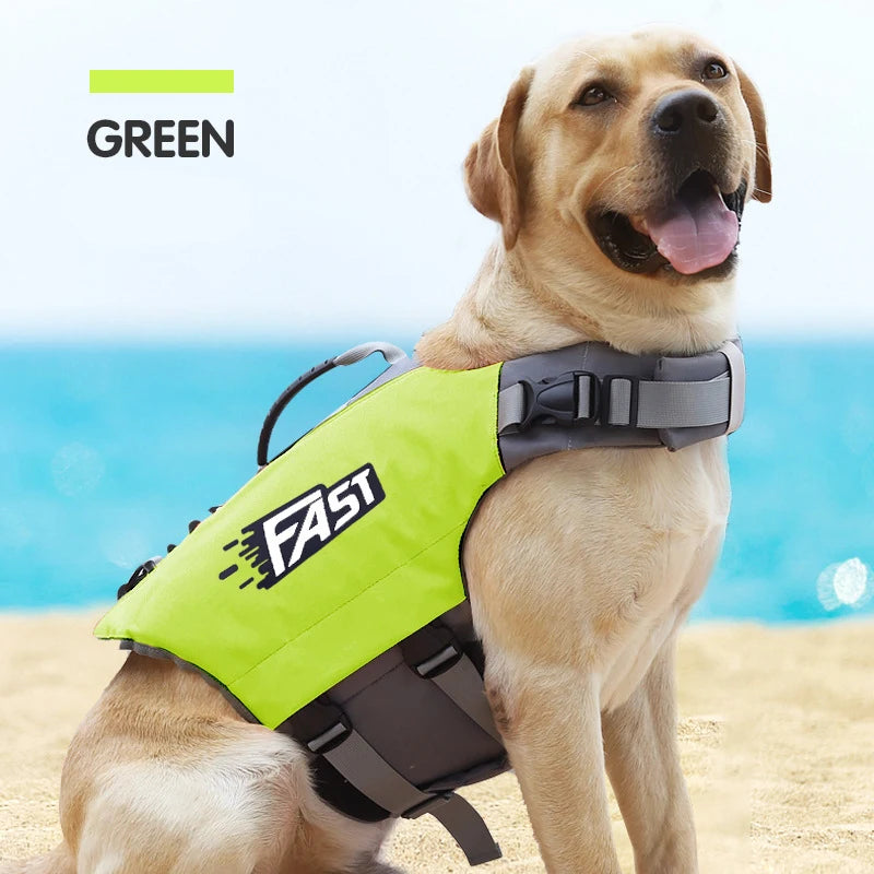 Dog Life Jacket Reflective Adjustable Swimming Vest