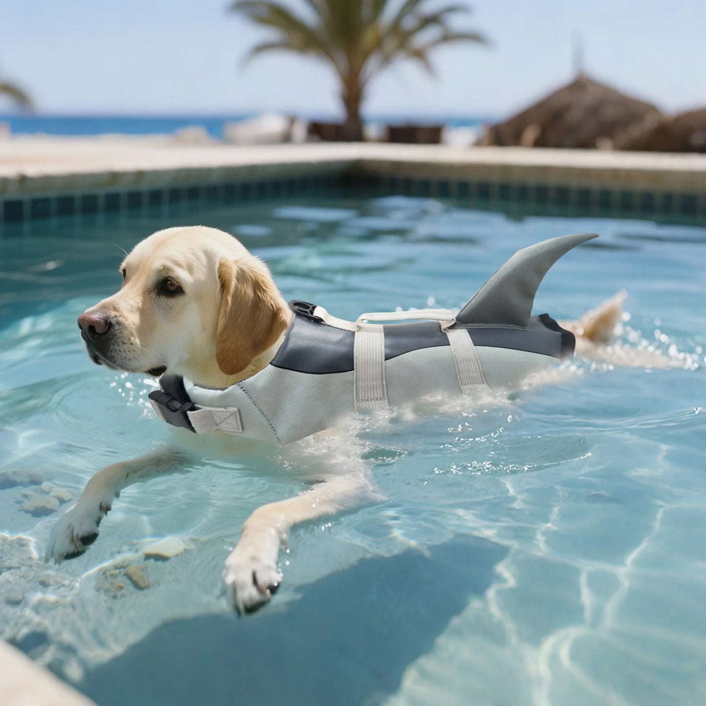 Dog Life Jacket With Handle For Safe Swimming And Surfing
