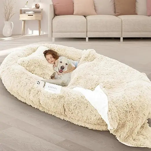 Memory Foam Dog Bed With Pillow And Strap For Pets