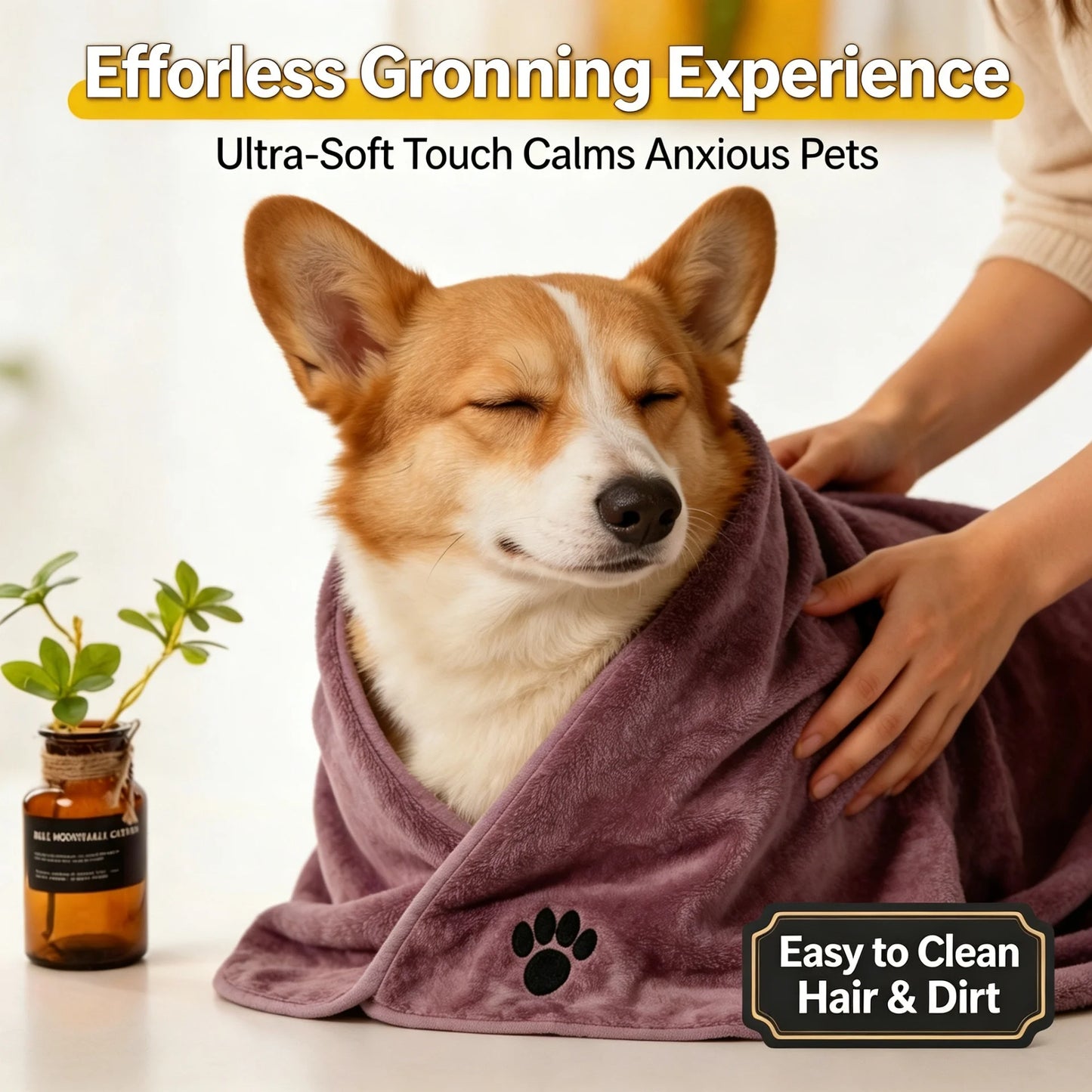 Extra Large Pet Bath Towel Microfiber Quick Dry for Dogs and Cats