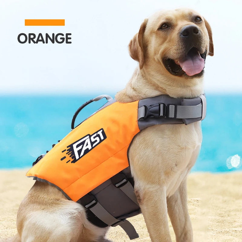 Dog Life Jacket Reflective Adjustable Swimming Vest