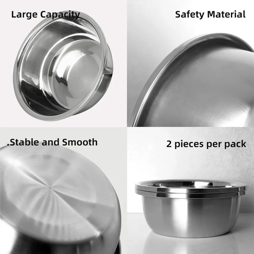 Stainless Steel Dog Bowl Set Large Capacity BPA Free