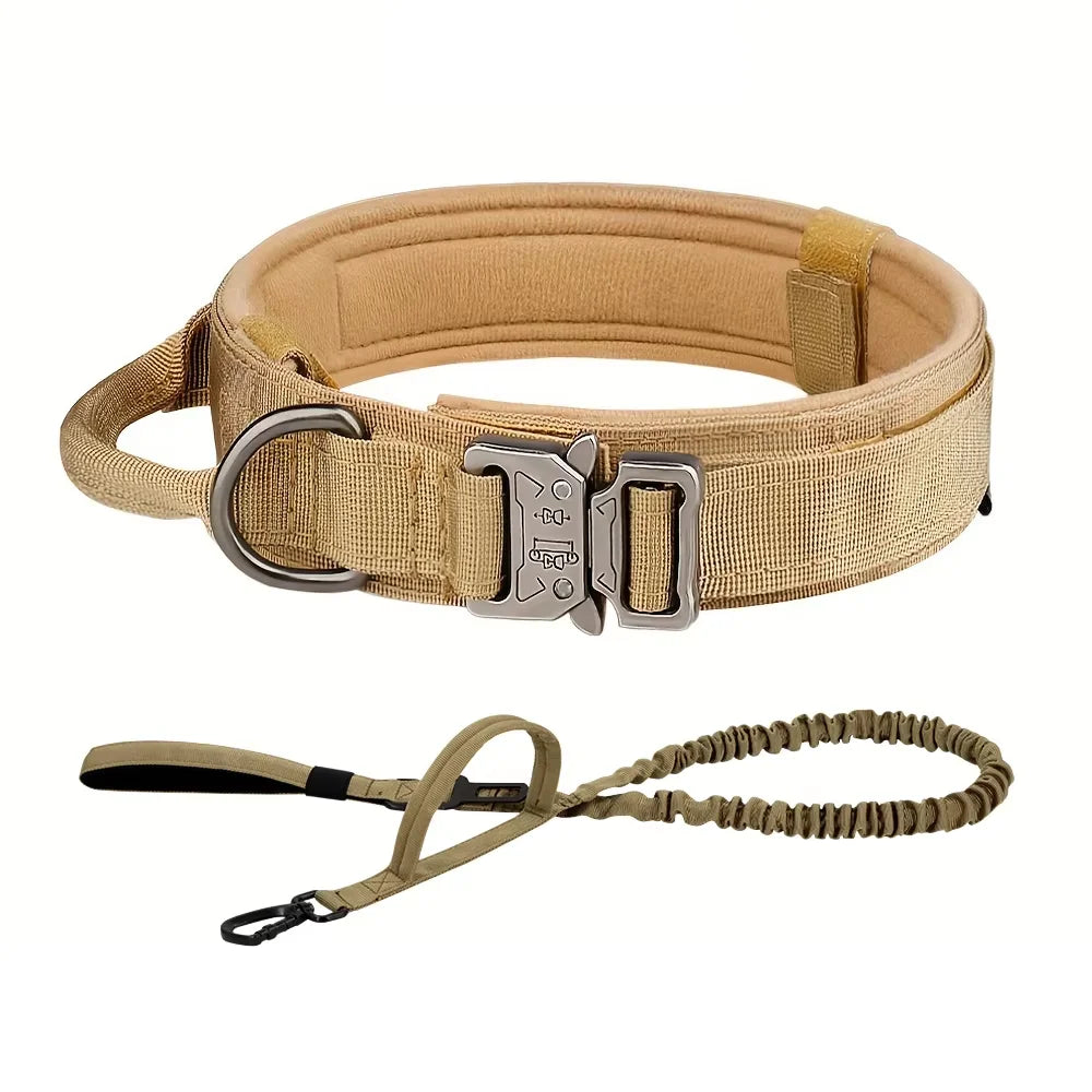 Adjustable Nylon Dog Collar And Leash Set With Control Handle