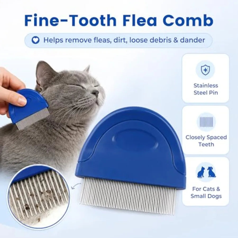 Prime Pets Flea Comb for Dogs and Cats Stainless Steel Grooming