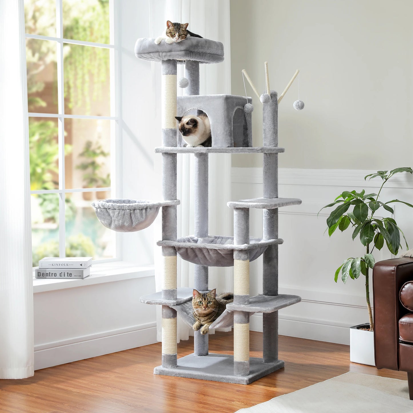 Pawz Road Large Multi Level Plush Cat Tree Tower