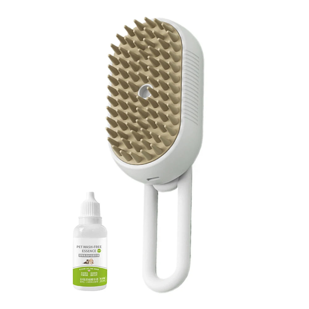 3 In 1 Dog Cat Grooming Brush With Electric Sprayer