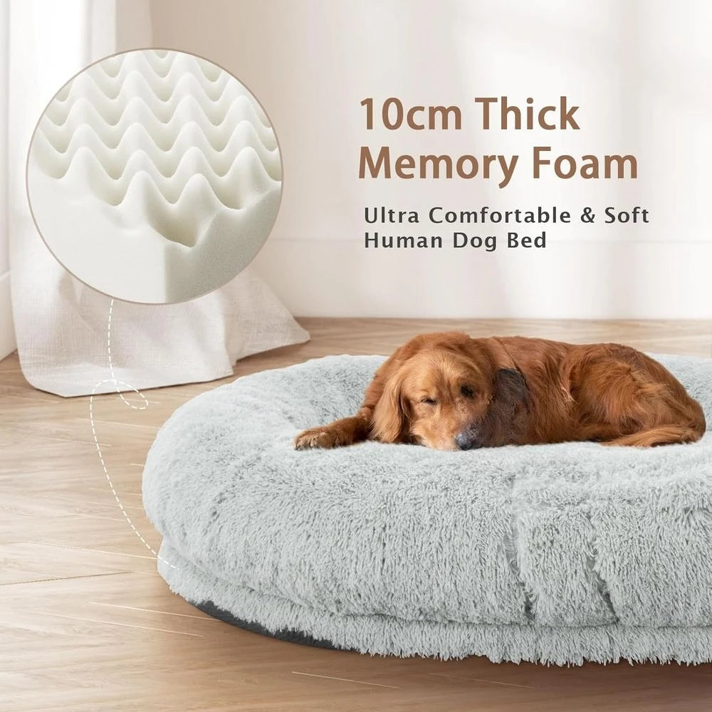 Memory Foam Dog Bed With Pillow And Strap For Pets