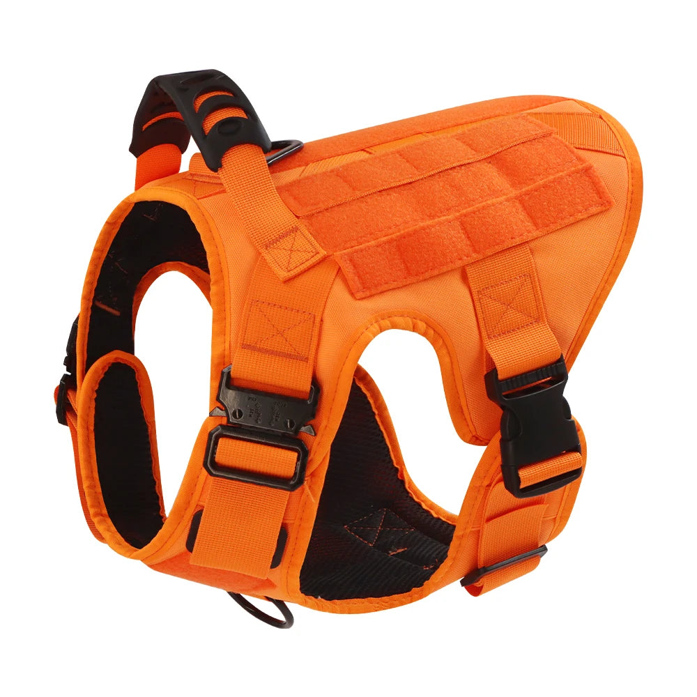 Military Camouflage Dog Harness Tactical Nylon Vest For Training