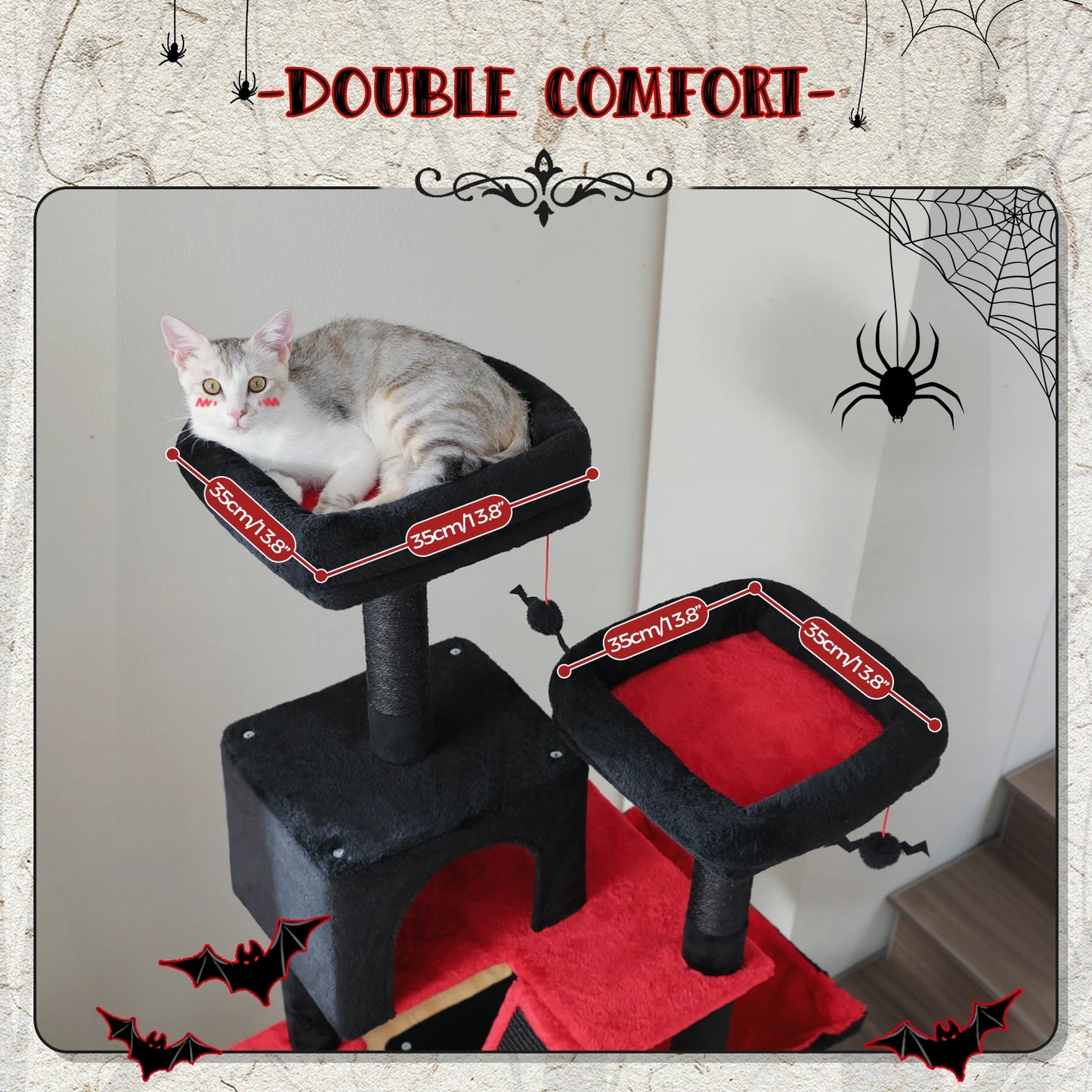 Pawz Road Large Multi Level Plush Cat Tree Tower
