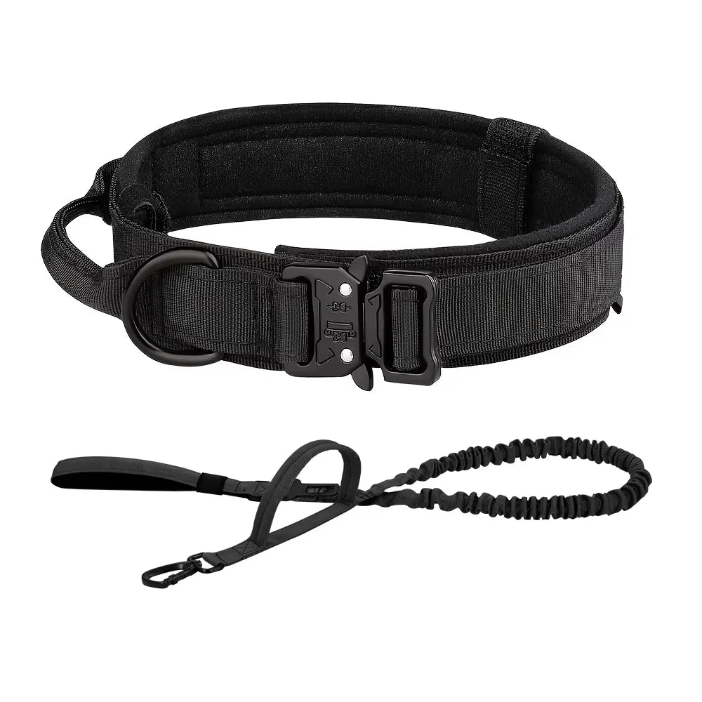 Adjustable Nylon Dog Collar And Leash Set With Control Handle