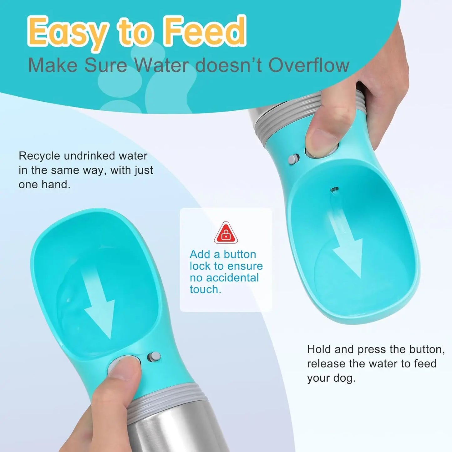 Leak Proof Portable Dog Water Bottle For Travel Dispenser