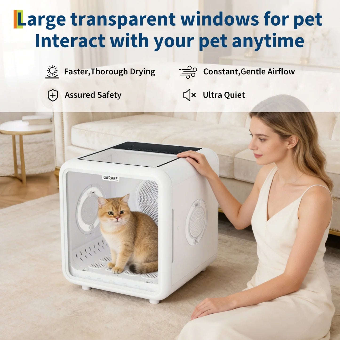 HiMISS 72L Automatic Dog Cat Drying Box
