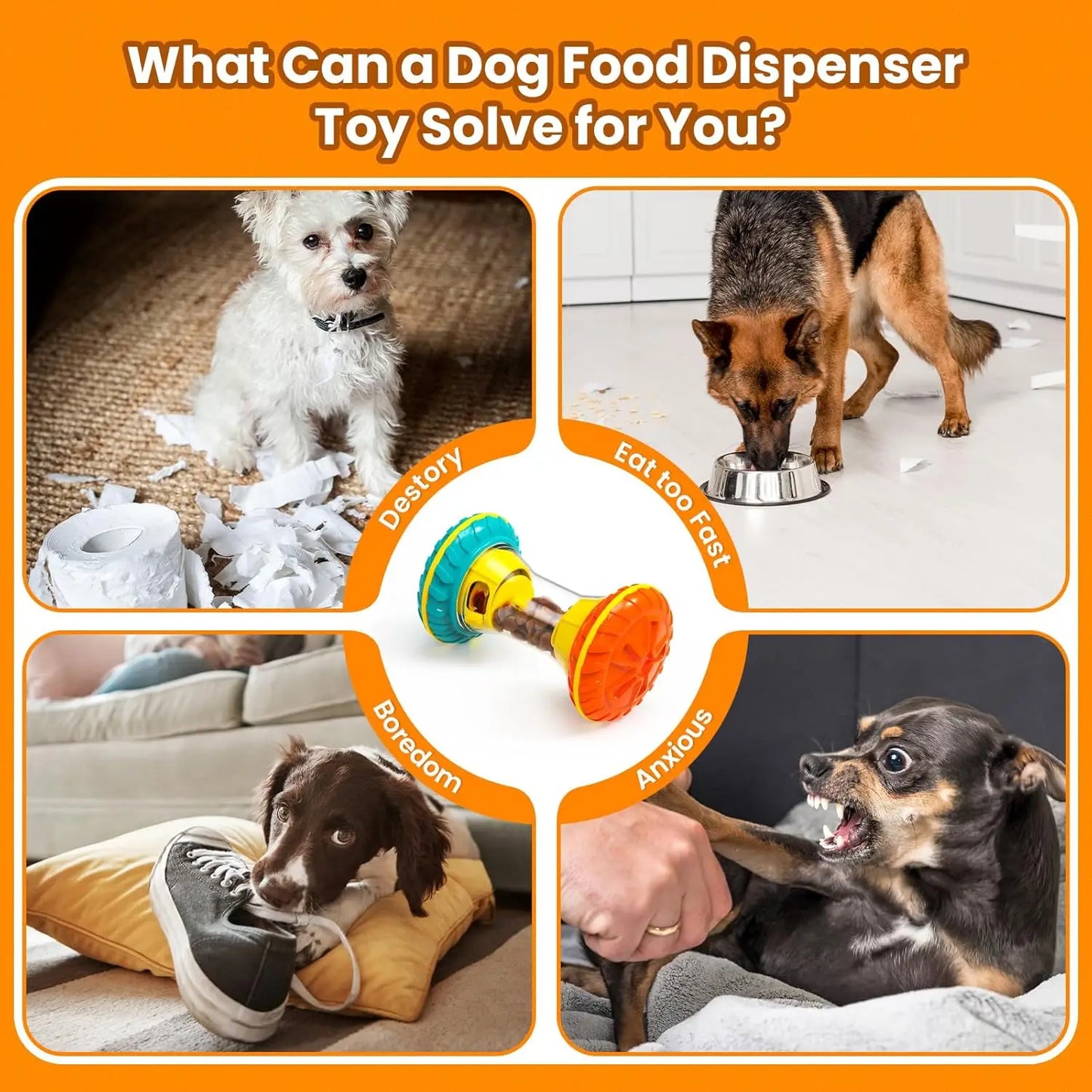 Interactive Dog Puzzle Toy For Boredom Relief And Treat Dispensing