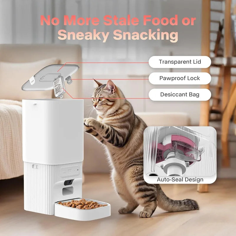 Nityers Smart Automatic Pet Feeder With HD Camera And WiFi