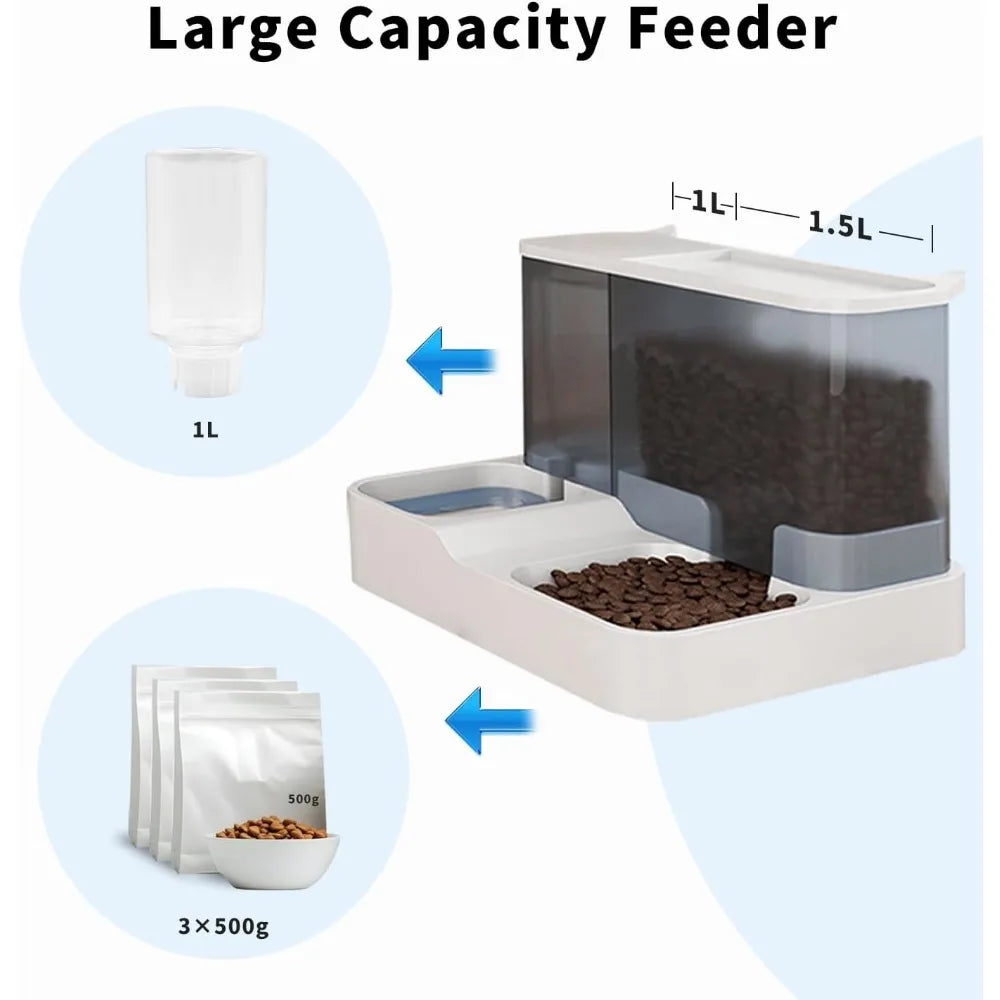 Ceramic Dual Storage Automatic Indoor Pet Water And Food Bowl