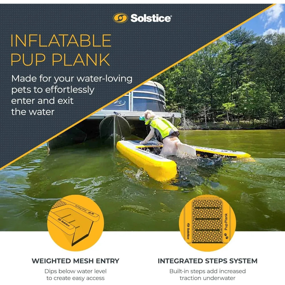 Solstice Inflatable Pup Plank Dog Water Ramp For Boats