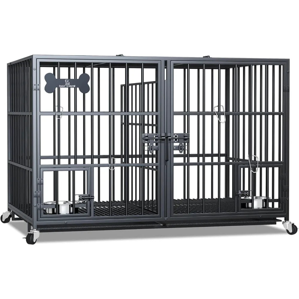 Heavy Duty Metal Dog Crate Indoor Kennel For Medium And Large Dogs