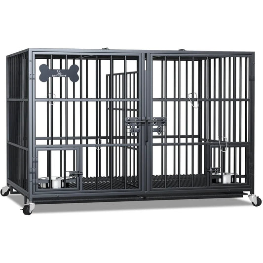 Heavy Duty Metal Dog Crate Indoor Kennel For Medium And Large Dogs
