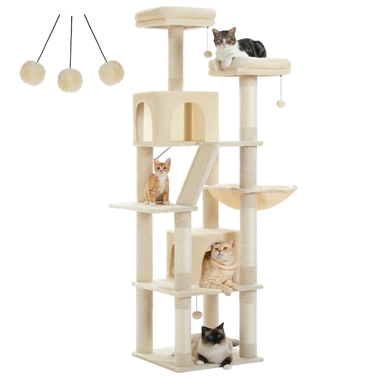 Pawz Road Large Multi Level Plush Cat Tree Tower