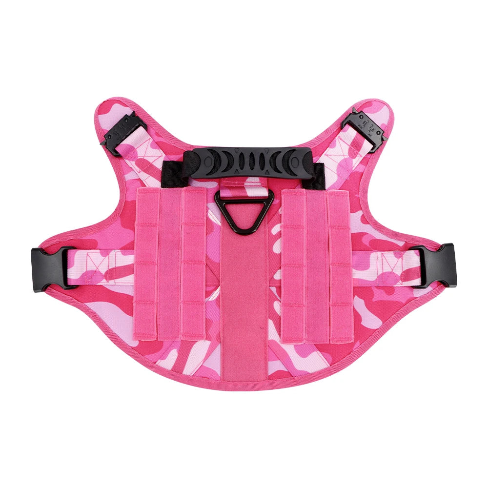 Military Camouflage Dog Harness Tactical Nylon Vest For Training