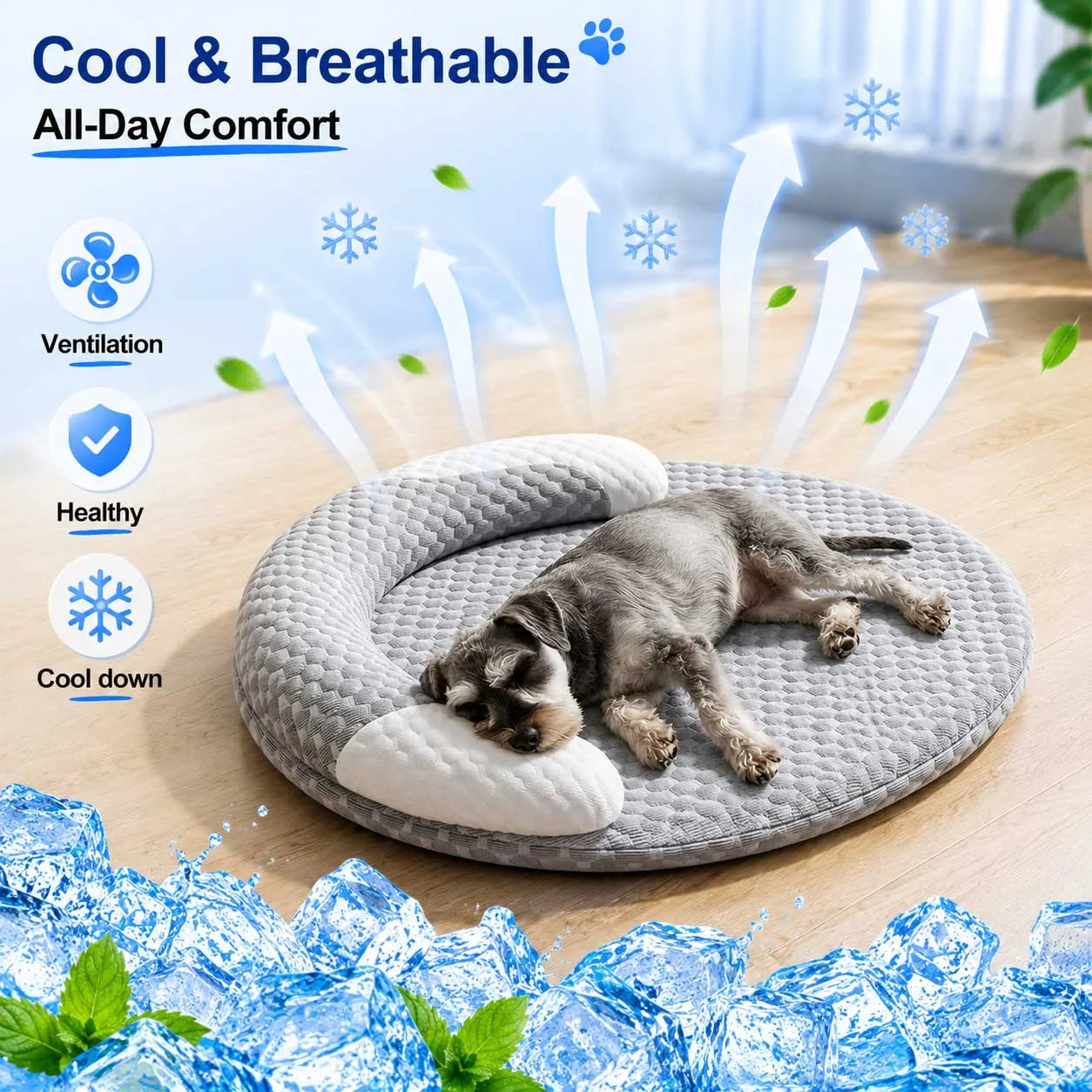Summer Ice Silk Cooling Pet Mat for Dogs and Cats Indoors