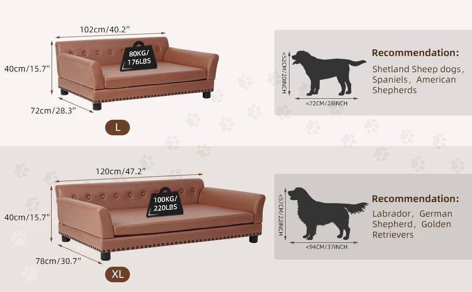 BORWART Heavy Duty Pet Sofa Bed For Dogs And Kittens