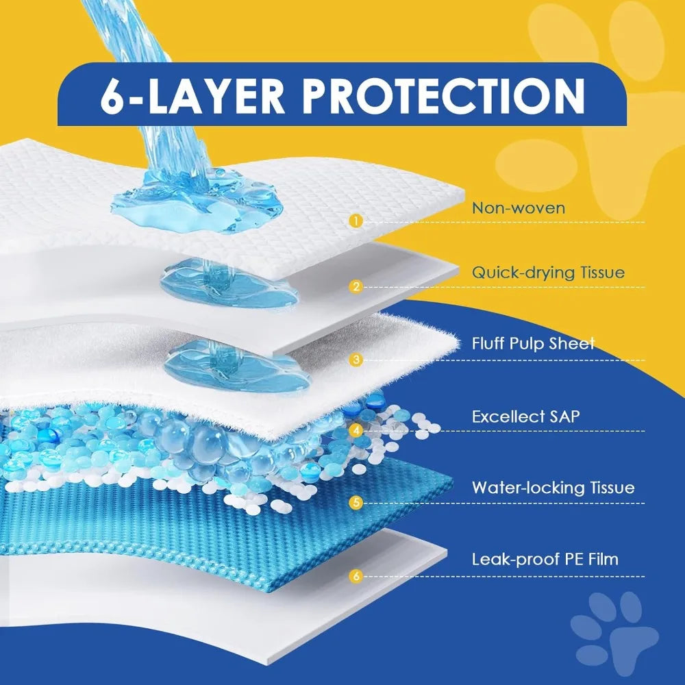 Extra Large Dog Pee Pads 30 Pack With Adhesive Tabs Ultra Absorbent