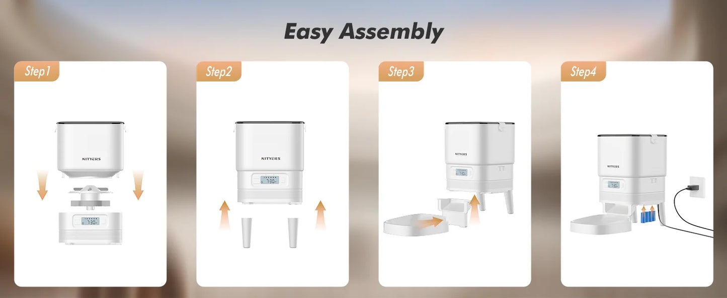 Nityers 4.5L Smart Automatic Pet Feeder With Voice Recorder
