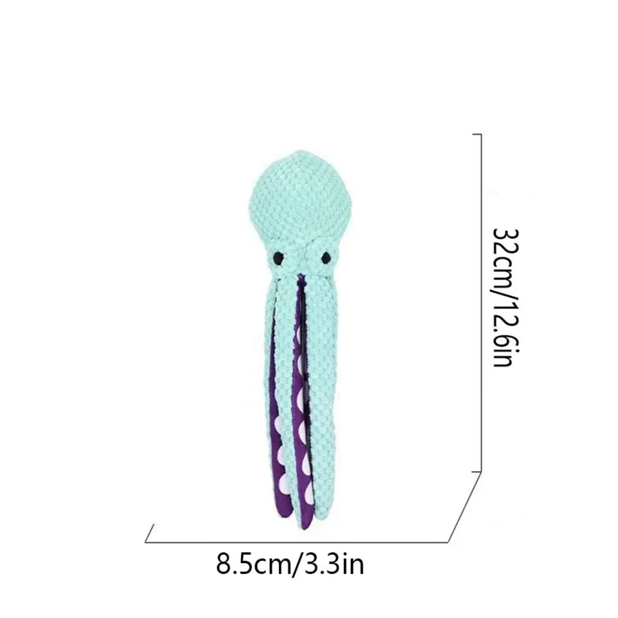 Pet Plush Octopus Interactive Dog Toy For Boredom