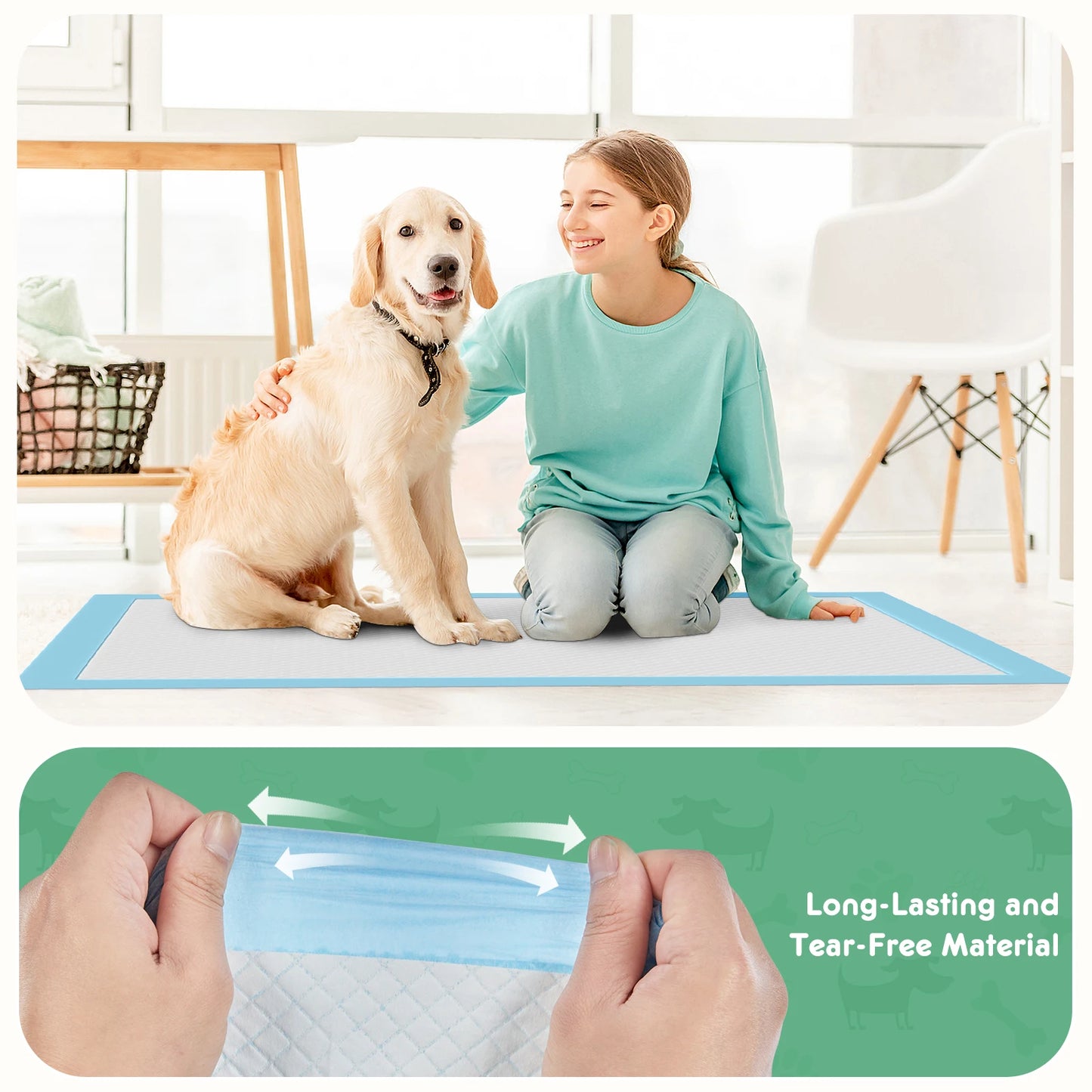 Disposable Underpads for Dogs and Cats Quick Dry Leakproof 150