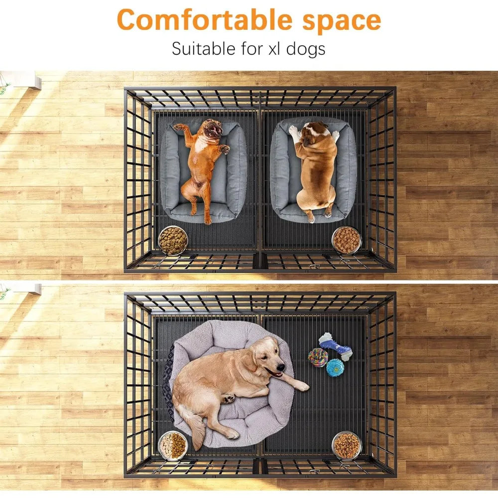 Heavy Duty Metal Dog Crate Indoor Kennel For Medium And Large Dogs