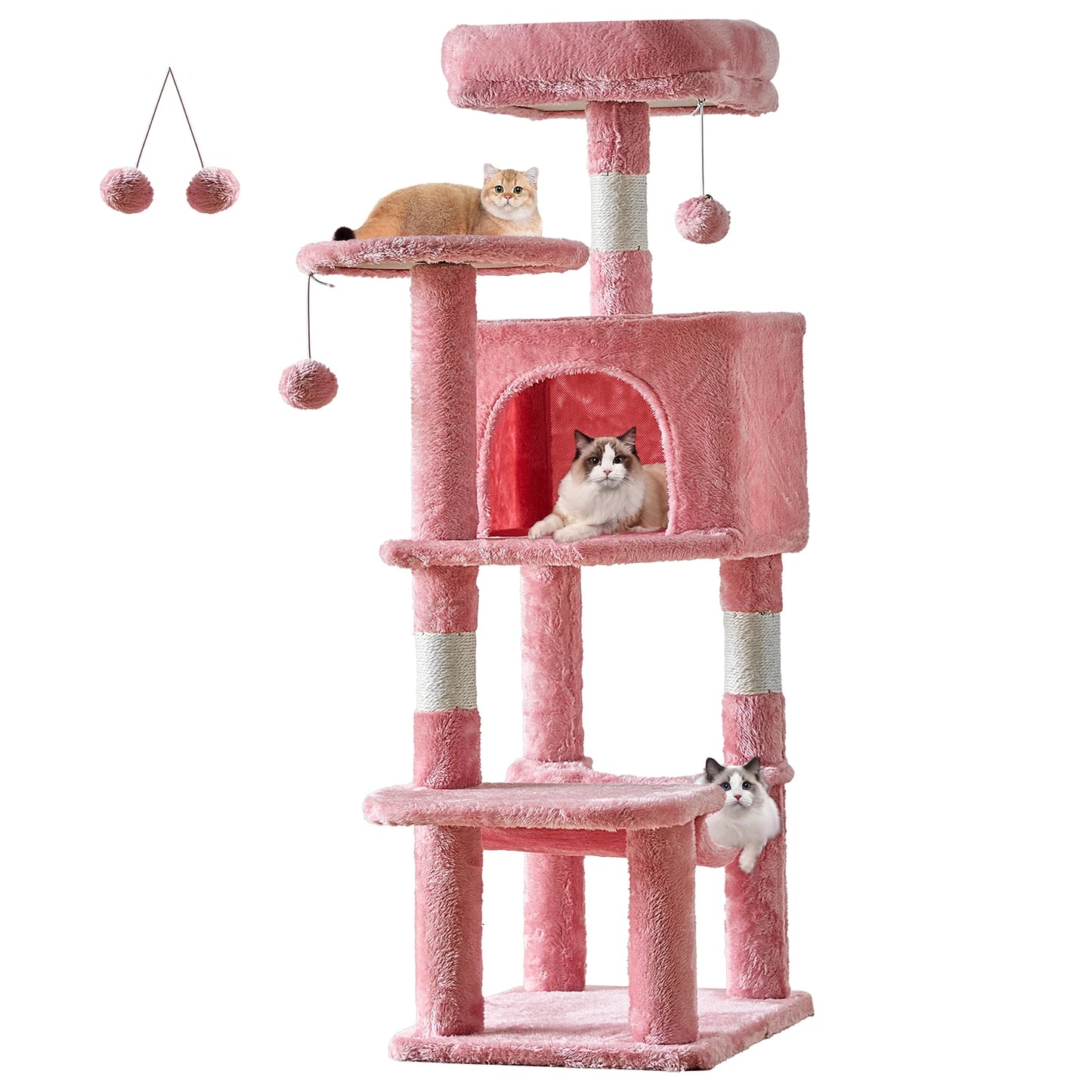 JHK Cat Tree Multi Cat Climbing Tower With Sisal Posts