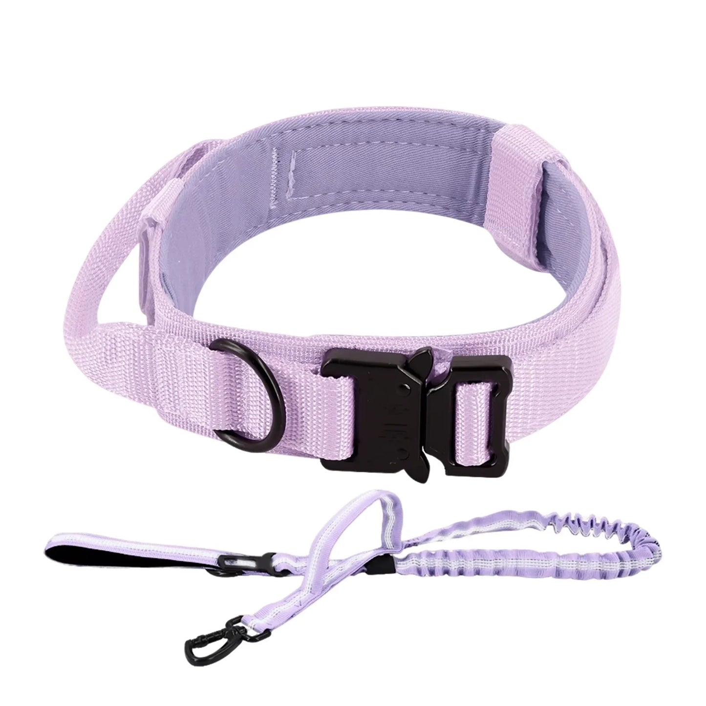 Adjustable Nylon Dog Collar And Leash Set With Control Handle