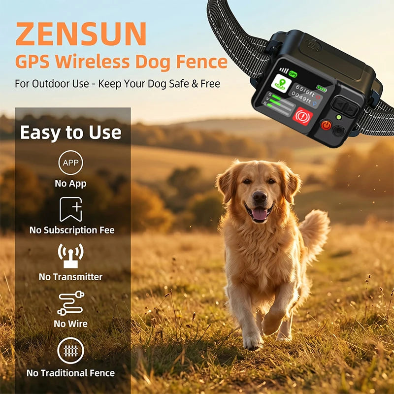 Wireless Dog Training Collar Waterproof Fence With Rechargeable Battery