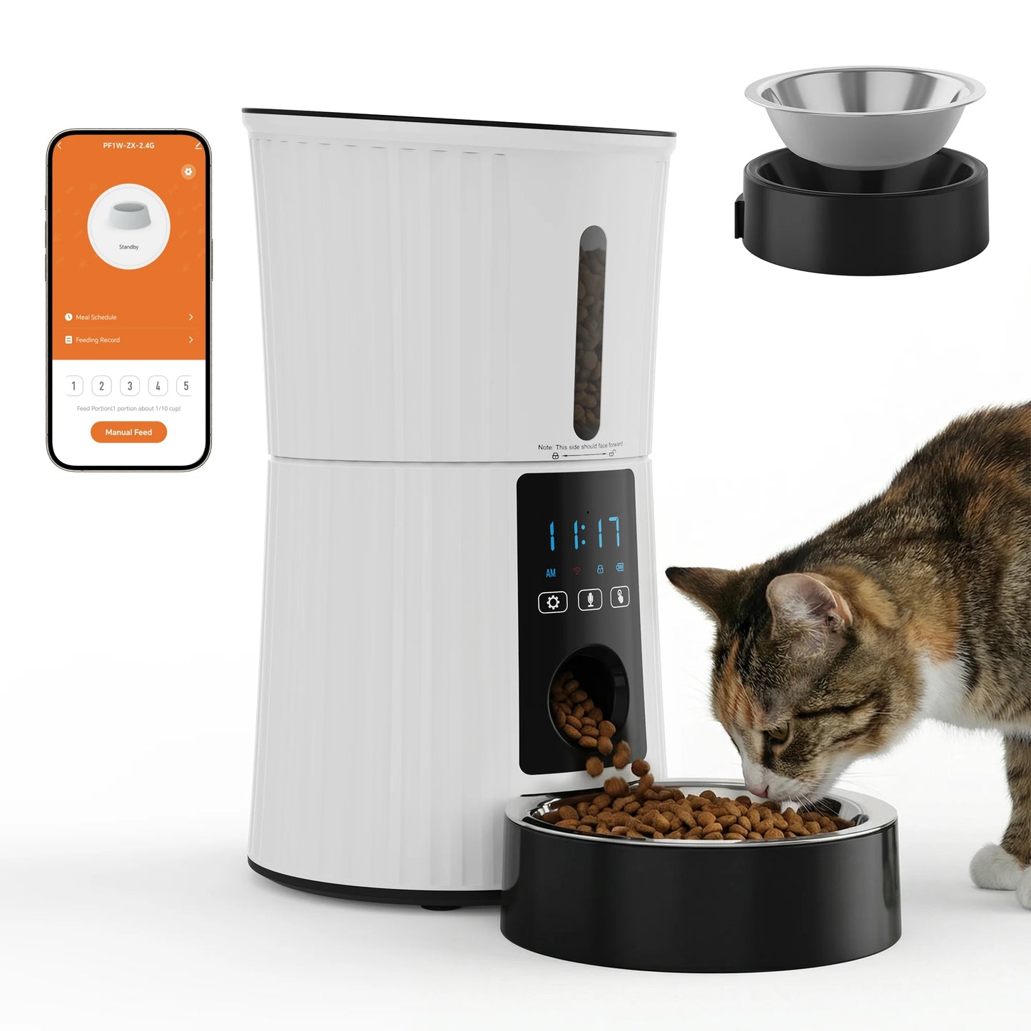 Automatic Cat Feeder With App Control And Timed Dispenser