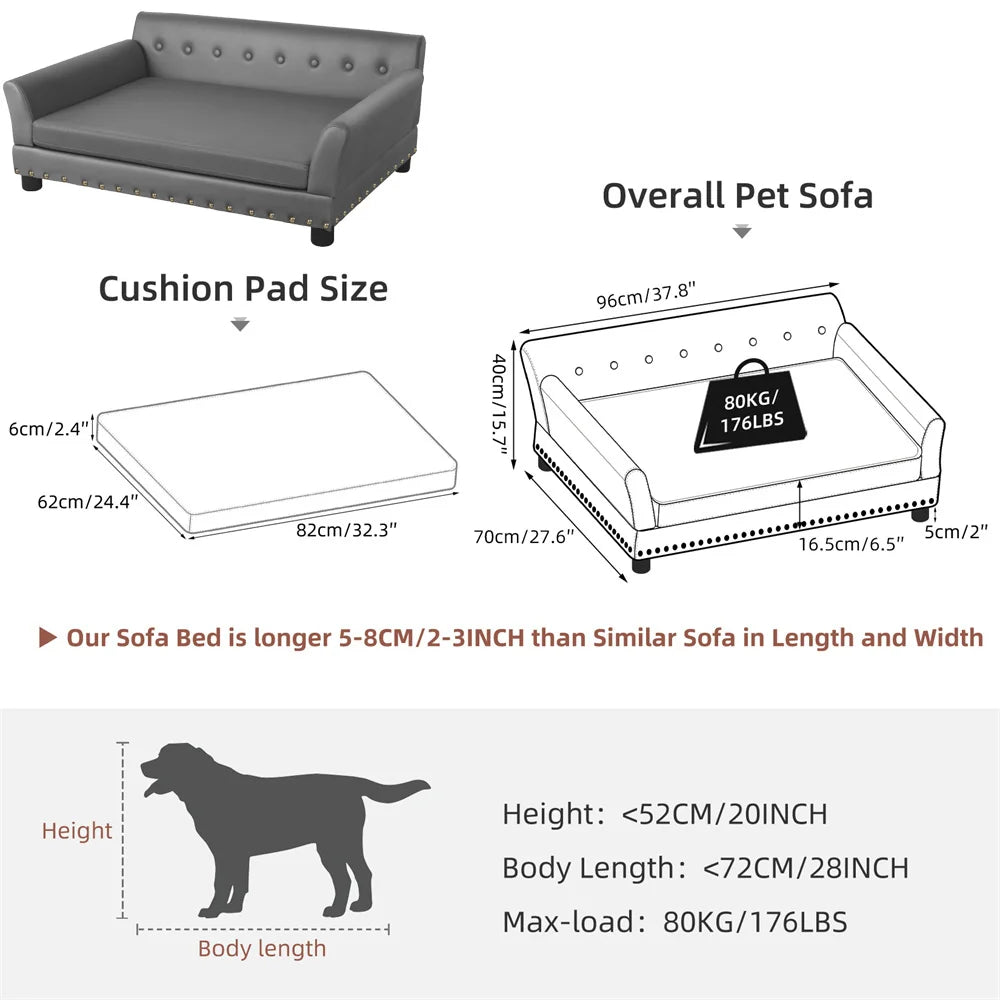BORWART Heavy Duty Pet Sofa Bed For Dogs And Kittens
