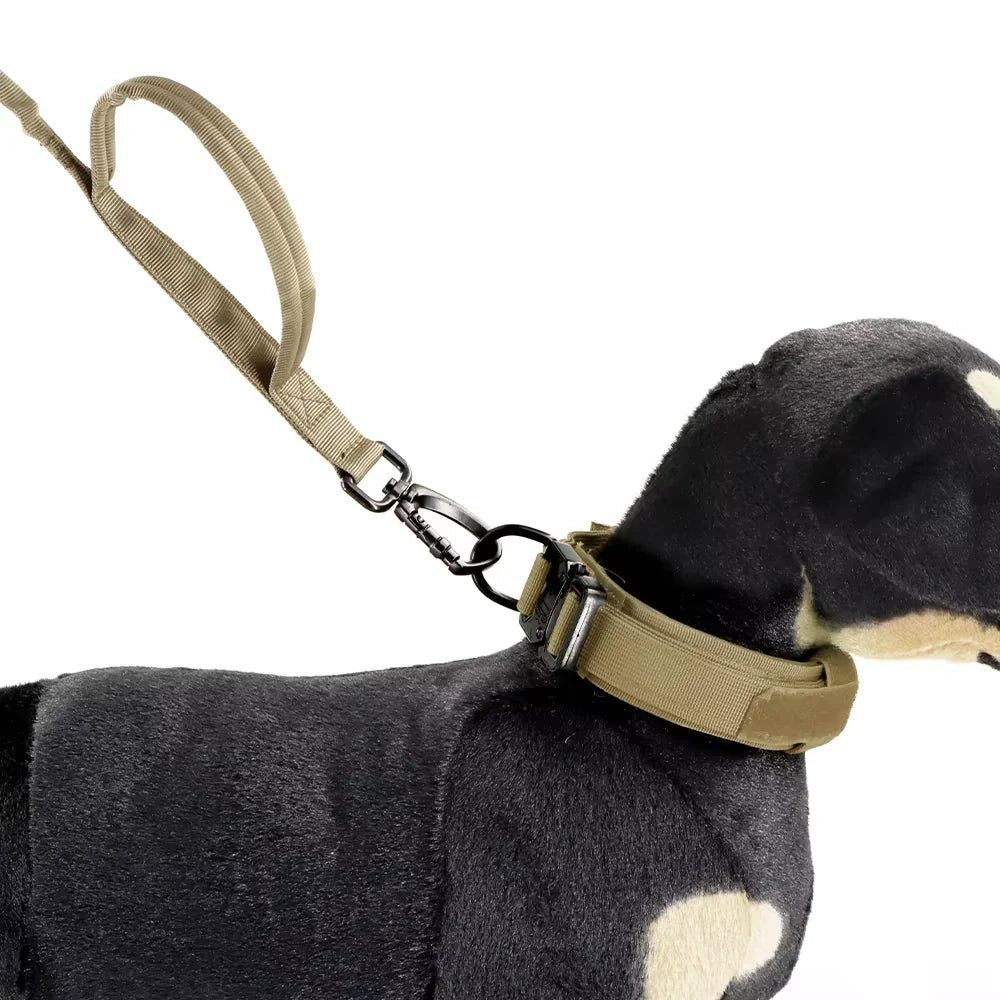 Nylon Adjustable Military Dog Leash With 2 Handles