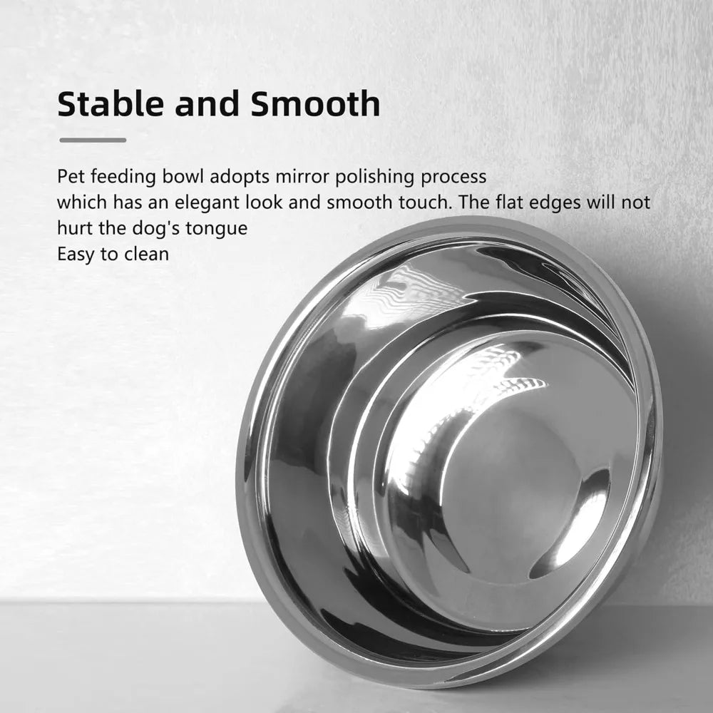 Stainless Steel Dog Bowl Set Large Capacity BPA Free
