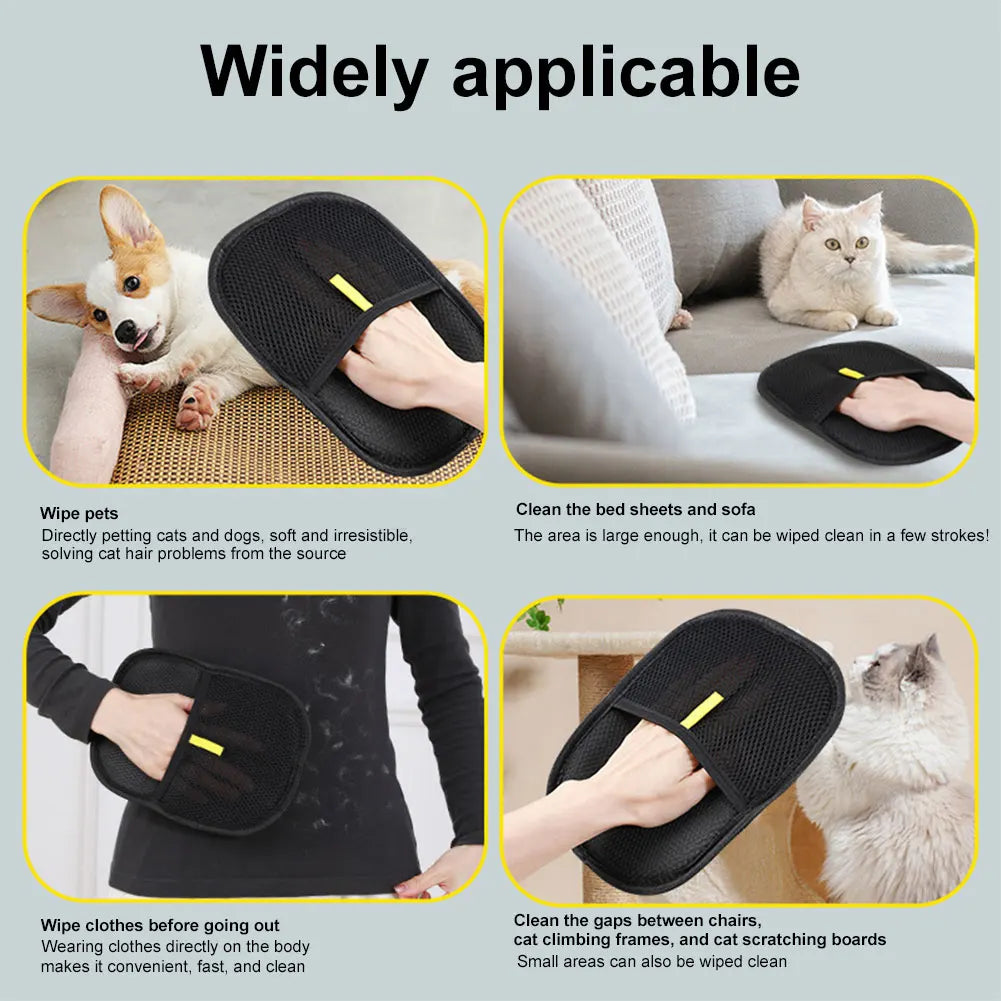 APWIKOGER Deshedding Glove Pet Hair Remover Dog Cat Rabbit