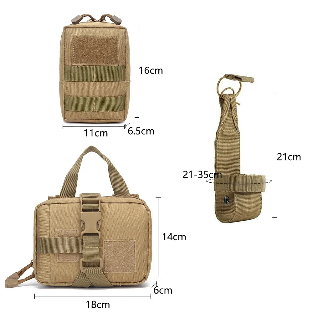 Military Nylon Dog Harness Vest With Leash Patches Training Set