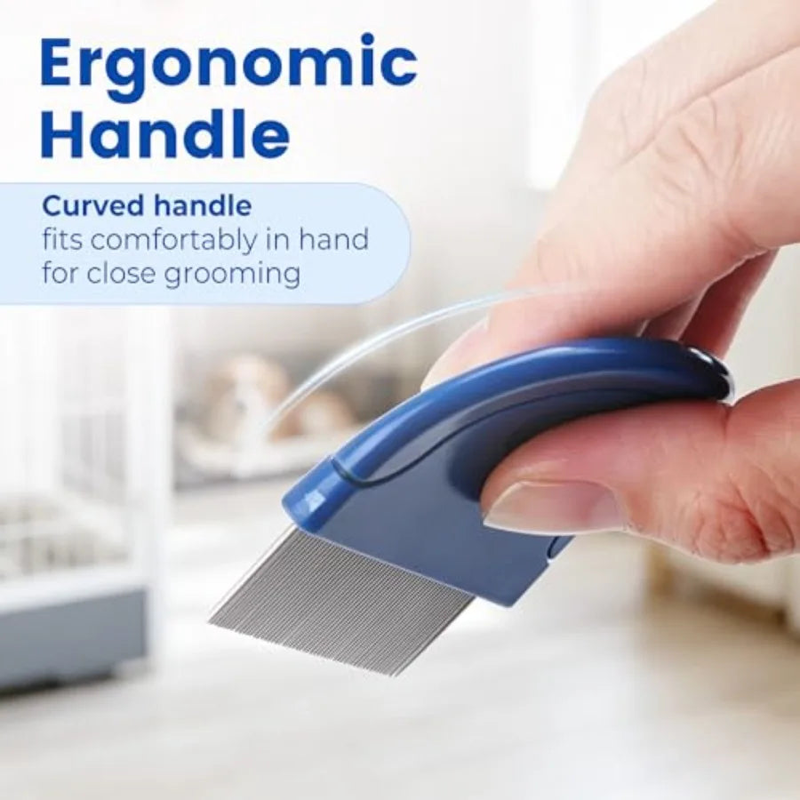 Prime Pets Flea Comb for Dogs and Cats Stainless Steel Grooming