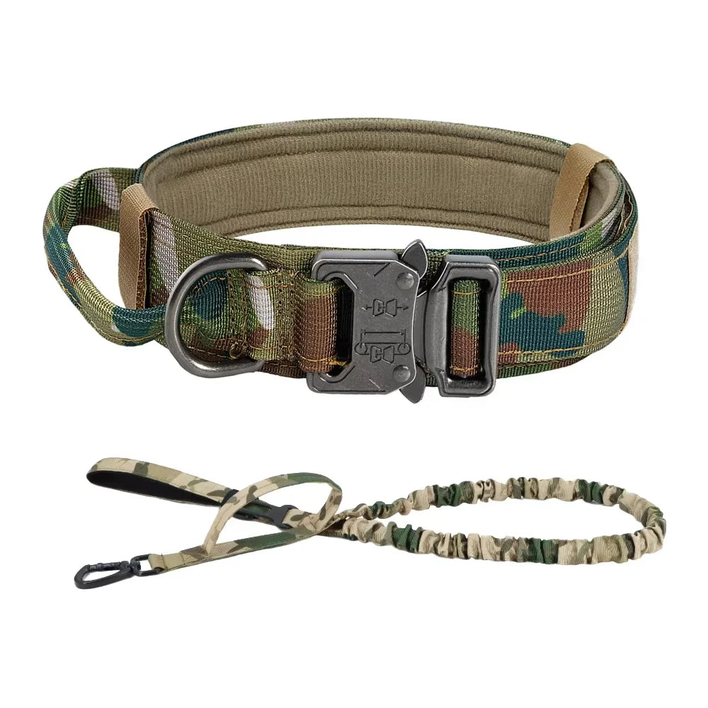 Adjustable Nylon Dog Collar And Leash Set With Control Handle