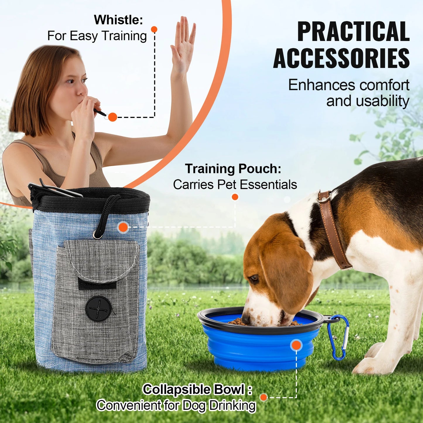 SucceBuy 5-Piece Adjustable Dog Agility Training Equipment Set