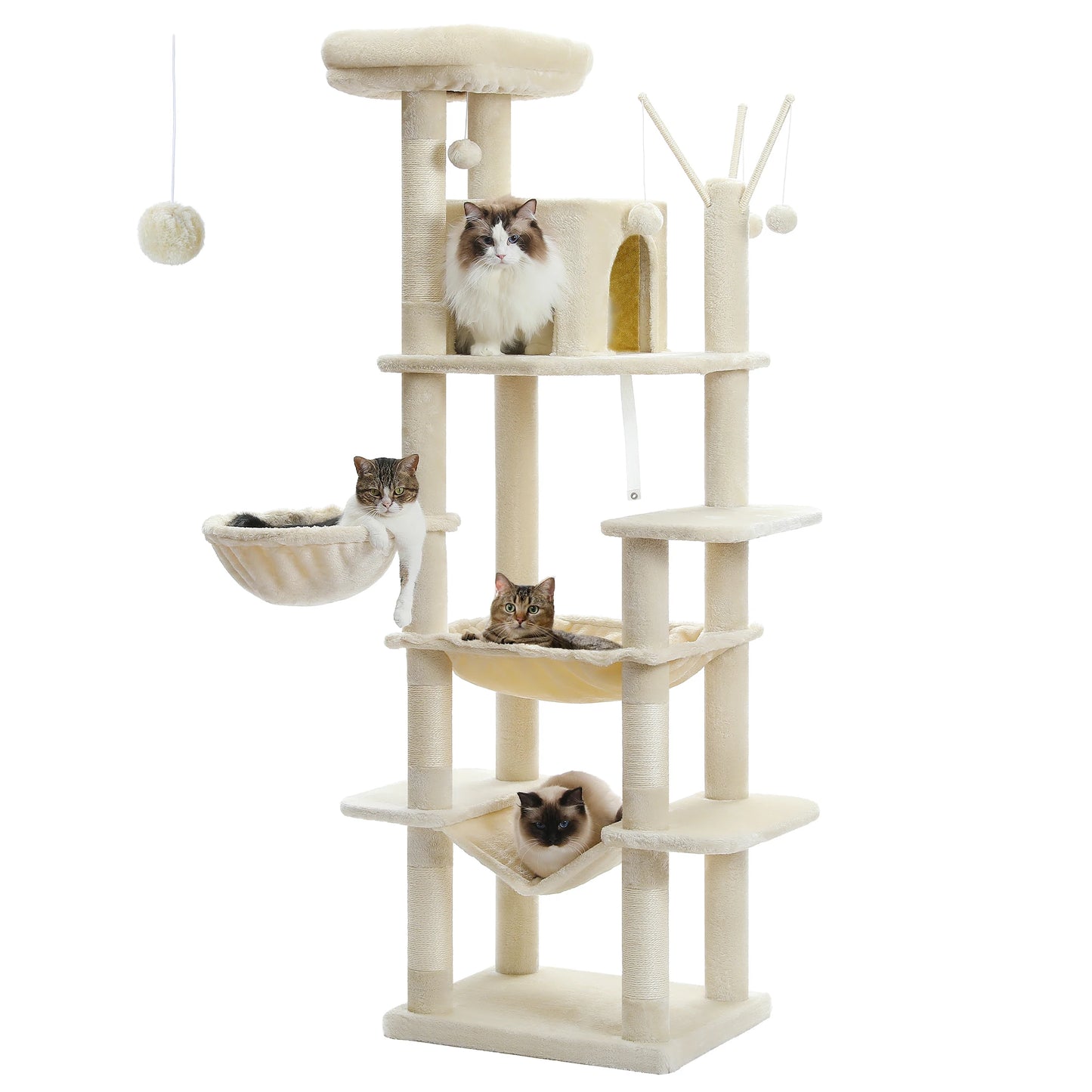 Pawz Road Large Multi Level Plush Cat Tree Tower