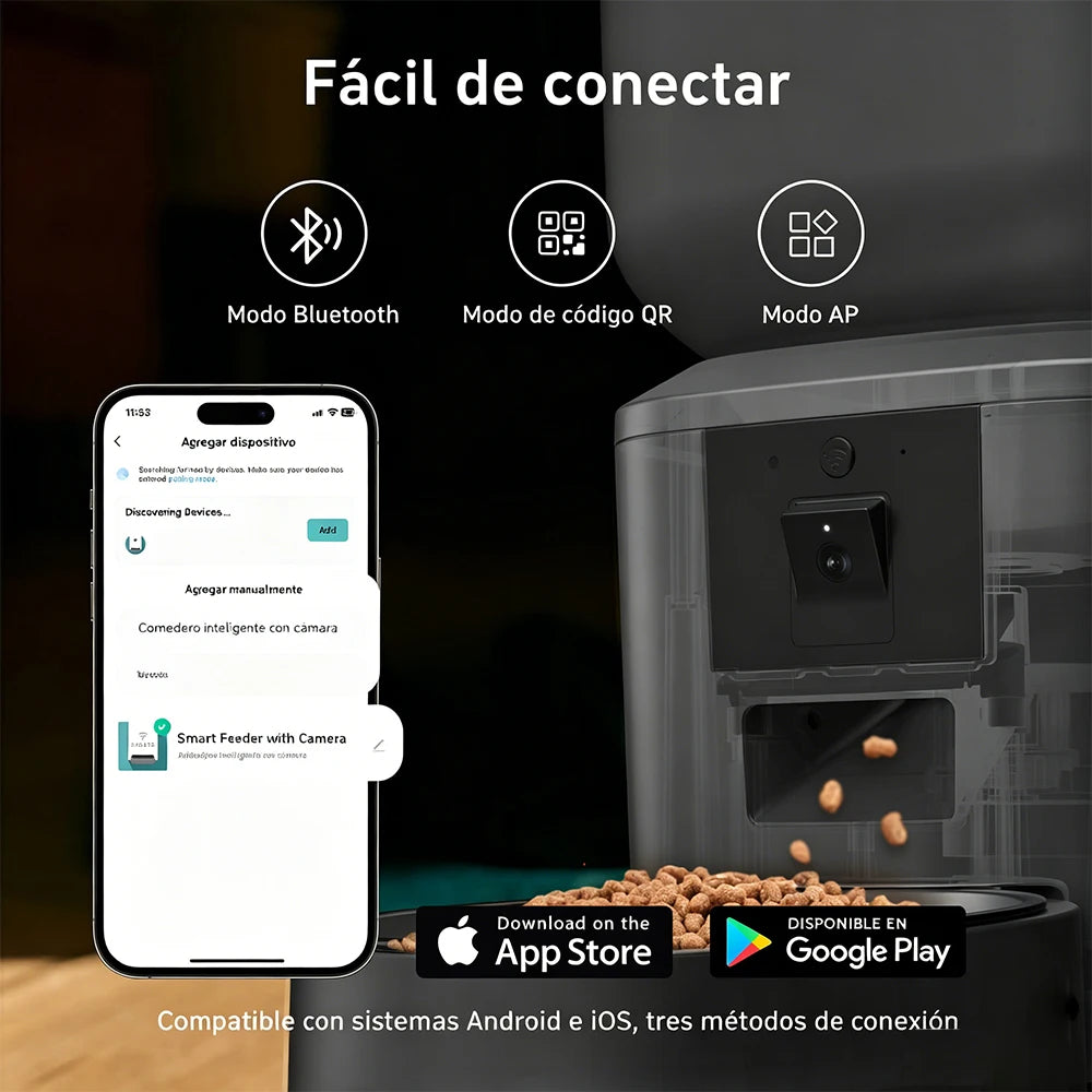 Nityers Automatic Cat Feeder With 1080p Camera Night Vision WiFi